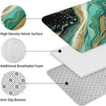 thumbnail image 5 of Teal Marble Gold Line Pattern Bathroom Rugs Sets 3 Piece,Toilet Cover Set,Absorbent Non Slip Bathroom Mats Sets with U-Shaped Contour Rug Toilet Rug Set, 5 of 5