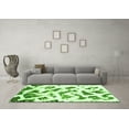 thumbnail image 3 of Ahgly Company Indoor Round Abstract Green Modern Area Rugs, 5' Round, 3 of 4