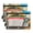 Cartoon Bus on Road, variant on 2 Pack Pencil Pouch for 3 Ring Binder Smooth Zipper Folders with Pockets Clear Window Pencil Case House in Forest