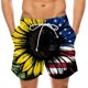 thumbnail image 1 of Pantalones cortos con estampado de bandera a rayas del Día de la Independencia para hombre Pantalones de playa con cintura elástica Pompotops  oipoqjl40708, 1 of 4