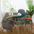 thumbnail image 4 of DEIARA Peacock Square Tablecloth 60×120in Polyester Fabric Tablecloth Washable Dust Resistant Wrinkle Resistant, 4 of 9