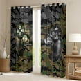 thumbnail image 2 of Homewish Gamepad Gaming Curtains Pack of 2 (42x84 Each),Rustic Camo Camouflage Curtains Blackout,Green Brown Bedroom Curtains For Kids,Luxury Bedroom Decor, 2 of 6