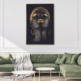 thumbnail image 3 of Cuadro decorativo para sala o recamar Mujer Africana Joyas Doradas Marco Dorado Maxigráfica Shop Cuadro Africana Cultural, 3 of 4