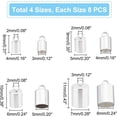 thumbnail image 2 of 32pcs 4 Sizes Silver Barrel End Caps Stainless Steel Cord Ends End Caps Terminators Cord Finding for Leather Cord Bracelets Jewelry Making 3/4/5/6mm Inner, 2 of 6
