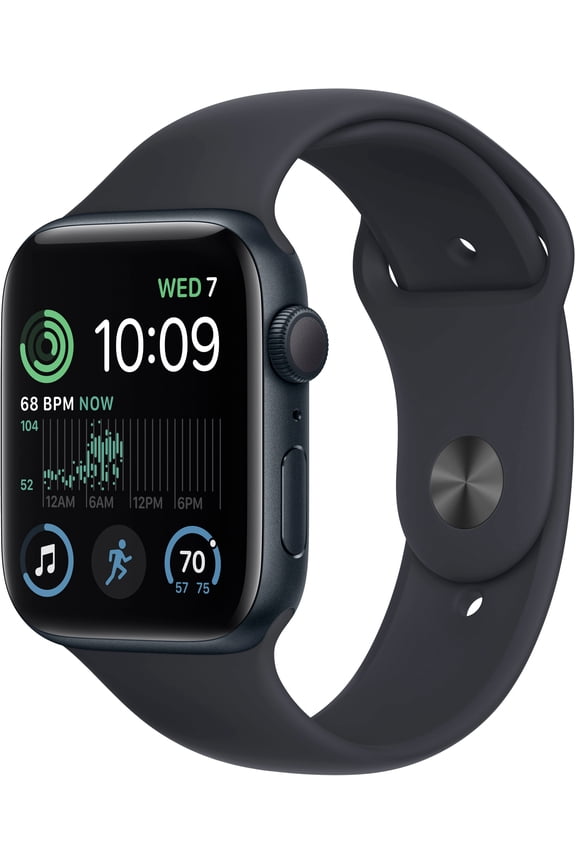 Pre-Owned Apple Watch SE (GPS) - 2nd generation - 44 mm - midnight aluminum - smart watch - 32 GB - Wi-Fi, Bluetooth - 1.16 oz - demo