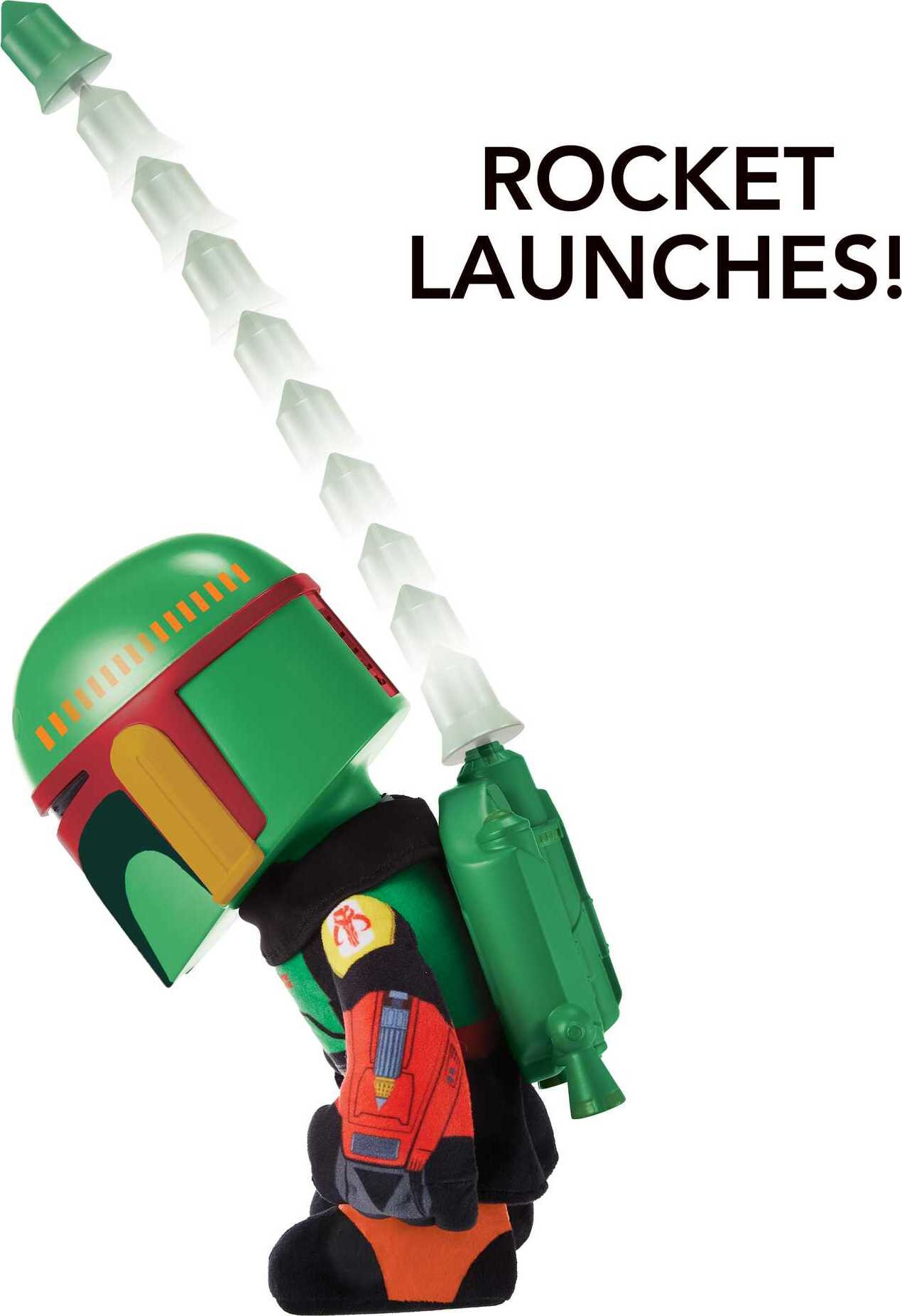 Star Wars Boba Fett Voice Cloner 12" Feature Plush with Air-Powered Soft Rocket Launcher - image 3 of 6
