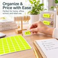 thumbnail image 2 of Royal Green Price Labels Removable Stickers 1 inch x 5/8 inch Rectangular Clean Remove Stickers in Neon Yellow (25.5mm x 16mm) - 275 Pack, 2 of 6
