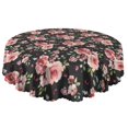 thumbnail image 5 of Round Tablecloth Spring Summer 60x60 Inch Round Table Cover flower for Dinner Party Picnic, 5 of 5