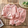 thumbnail image 2 of Pijamas para niños pequeños, para otoño e invierno, gruesos y cálidos, de franela, bonitos conjuntos de ropa de dibujos animados, para bebés de 1, 5 y 6 años, 2 of 2