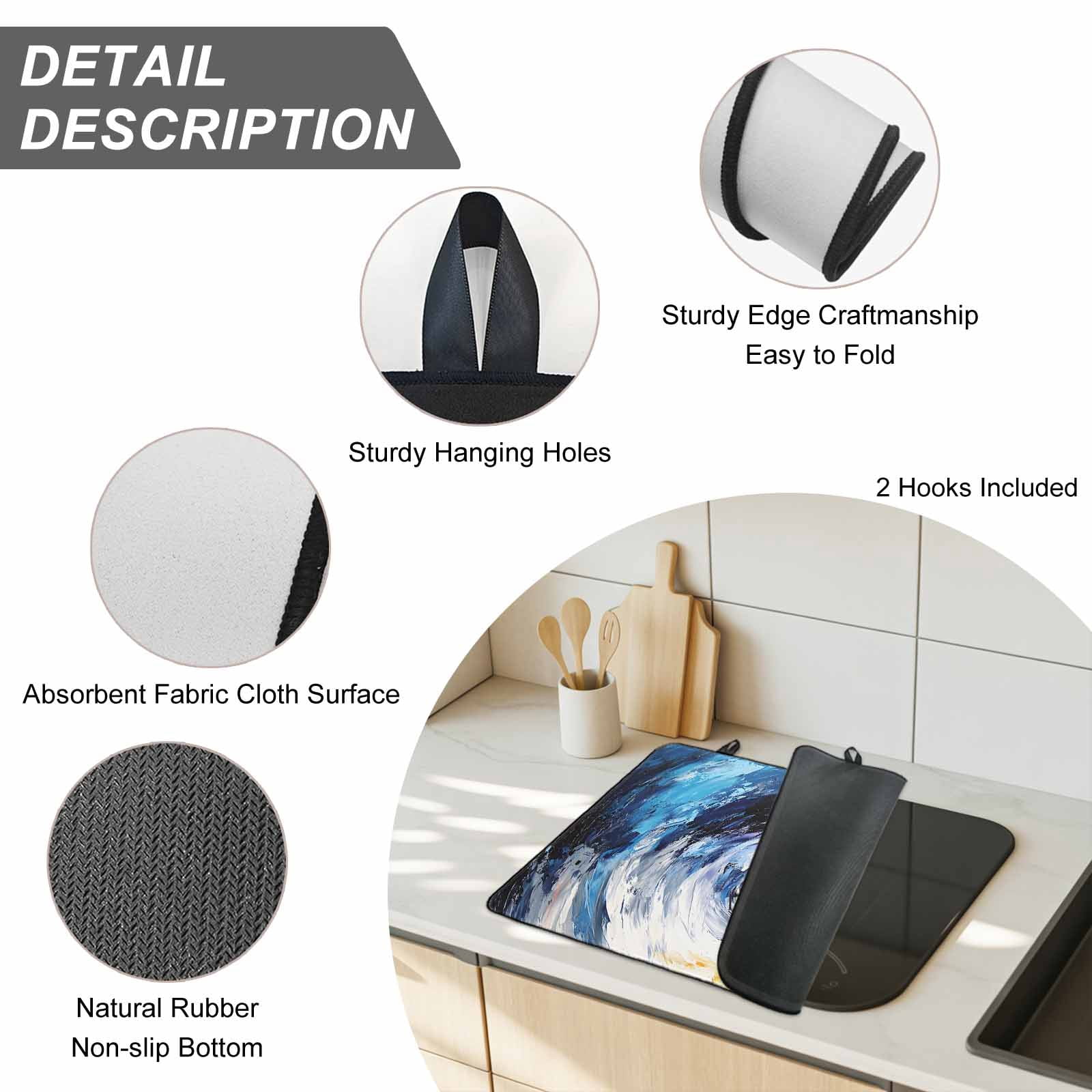 Oil Painting Stove Top Cover for Electric Stove, Heat-proof & Non Slip Glass Top Stove Cover Protector, Modern Abstract Colorful Smear Aesthetic Kitchen Flat Cooktop Rubber Mat 24x21 Inches