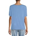 thumbnail image 5 of Time and Tru Women's Washed Scoopneck Top, Sizes XS-XXXL, 5 of 5