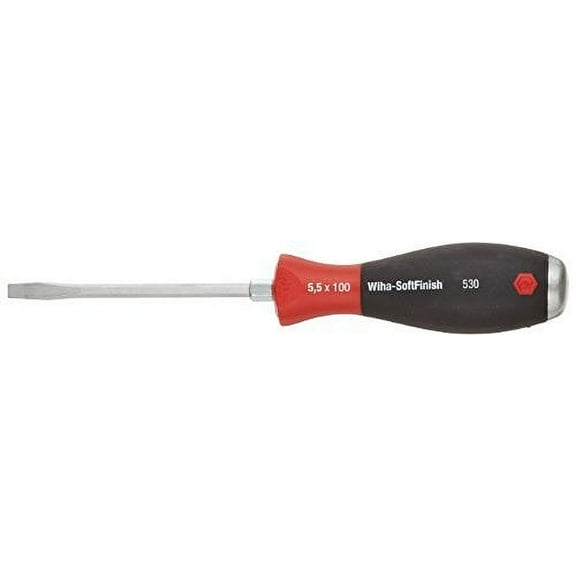 Wiha 53020 5.5 x 100mm SoftFinish Extra Heavy Duty Slotted Screwdriver