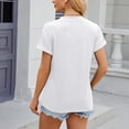 thumbnail image 4 of cotton shirts for women casual summer v neck tops, 4 of 7