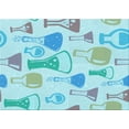 thumbnail image 1 of Ahgly Company Indoor Rectangle Patterned Tron Blue Area Rugs, 2' x 4', 1 of 6