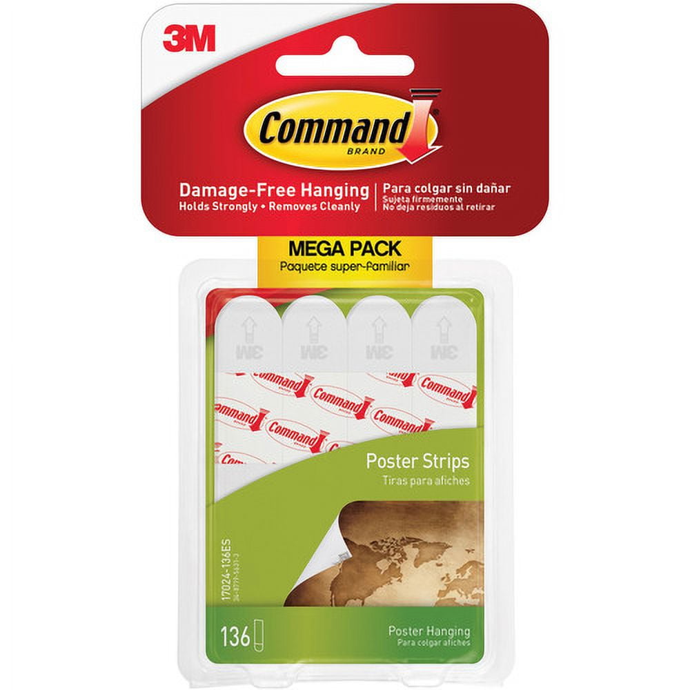 Command 6-packages of Poster Strips, Decorate Damage-Free, 288 strips  total, Indoor Use (17024-48ES)
