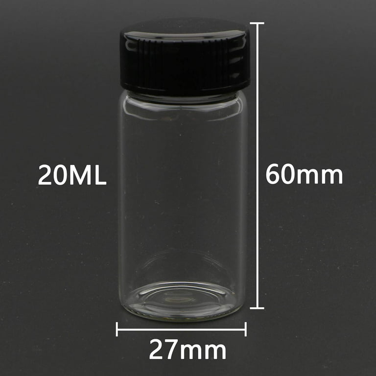 JIUWU Clear Glass Bottles Vial Liquid Sampling Sample Glass