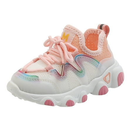 

XINSHIDE Shoes Sneakers Girls Breathable Baby Soft Mesh Lace Up Toddler Kids Infant Baby Shoes Casual Baby Shoes