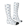 thumbnail image 3 of Fotbe Music Shark print Women's Men's Novelty Crew Socks Cotton Socks Knee High Socks for Walking,Running,Nurses,Pregnancy, 3 of 9
