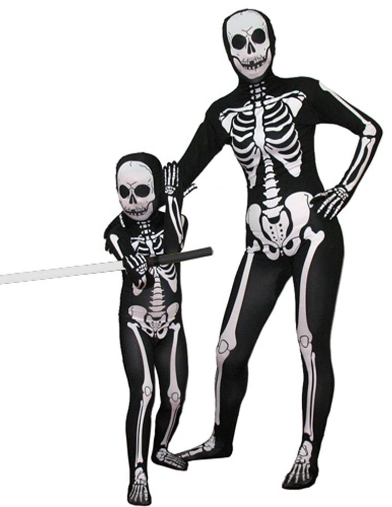 Costume for Halloween Full Body Stretch Fabric Zentai Suit Kleding Unisex kinderkleding pakken Glow in the Dark Skeleton 