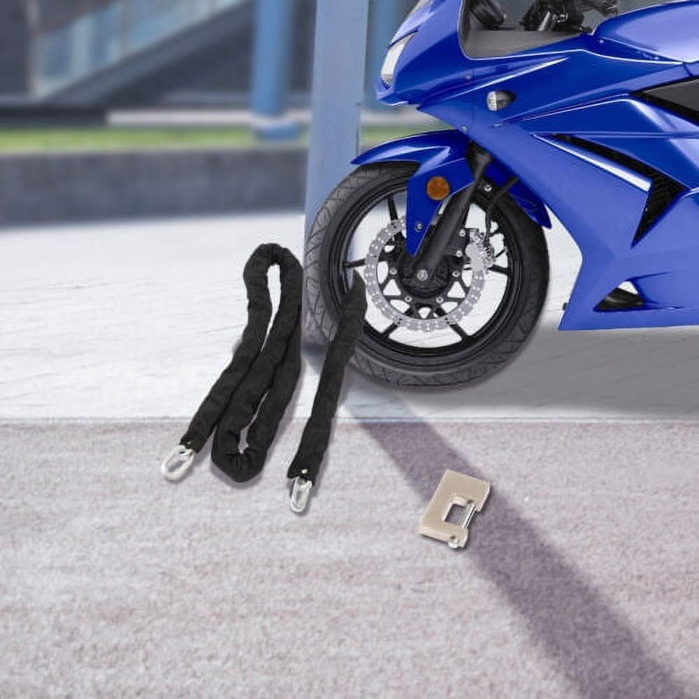 6 ft 3/8" Chain And Lock Kit Heavy Duty Chain Lock Security Long Chain Bike New