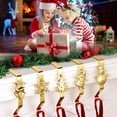 thumbnail image 5 of Soporte para medias navideñas para repisa de chimenea, soporte para medias navideñas de metal de bronce brillante para repisa de chimenea, decoraciones navideñas, 5 of 5