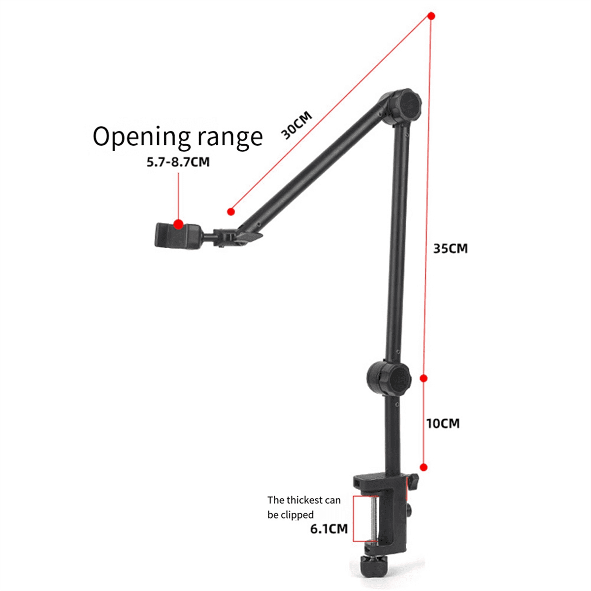 Phone Stand for Desk Mount with Phone Clamps Flexible Arm Clamp Clip Phone Mount Stand