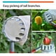 thumbnail image 2 of Yuarrent Recolector de frutas de Metal para huerta, recogedor de melocotones ajustable, parque de jardinería, herramienta de recogida de Cocina y Comedor, 2 of 6