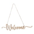 thumbnail image 1 of Shisuyan Panneau de Bienvenue Rectangulaire Corde de Jute en Bois 1Ensemble 12.6X2.8X0.1In, 1 of 8