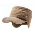 thumbnail image 2 of Women Winter Knitted Hat with Long Brim Thick Windproof Empty Top Ear Keep Warm Beanie Elastic Outdoor Cap Outdoor Peaked Beanie, 2 of 8