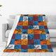 thumbnail image 1 of Balery colorful plaid Dinosaur Manta de Felpa Suave y Acogedora – Cobija de Franela Aterciopelada para Cama, Lavable y Cálida para Sofá, Mascotas, Transpirable-60"x50", 1 of 7