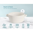 thumbnail image 2 of Kook Soup Crocks, Ceramic Stackable Bowls, Set of 4, White, 2 of 7
