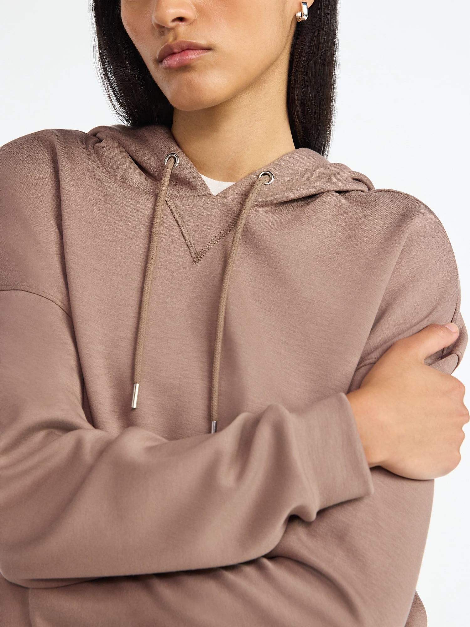 Scoop Women's and Women's Plus New Scubaknit Pullover Hoodie, Sizes XS-4X