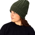 thumbnail image 6 of Sherpa Fleece Lined Unisex Diamond Knit Winter Beanie Hat Cap, 6 of 10
