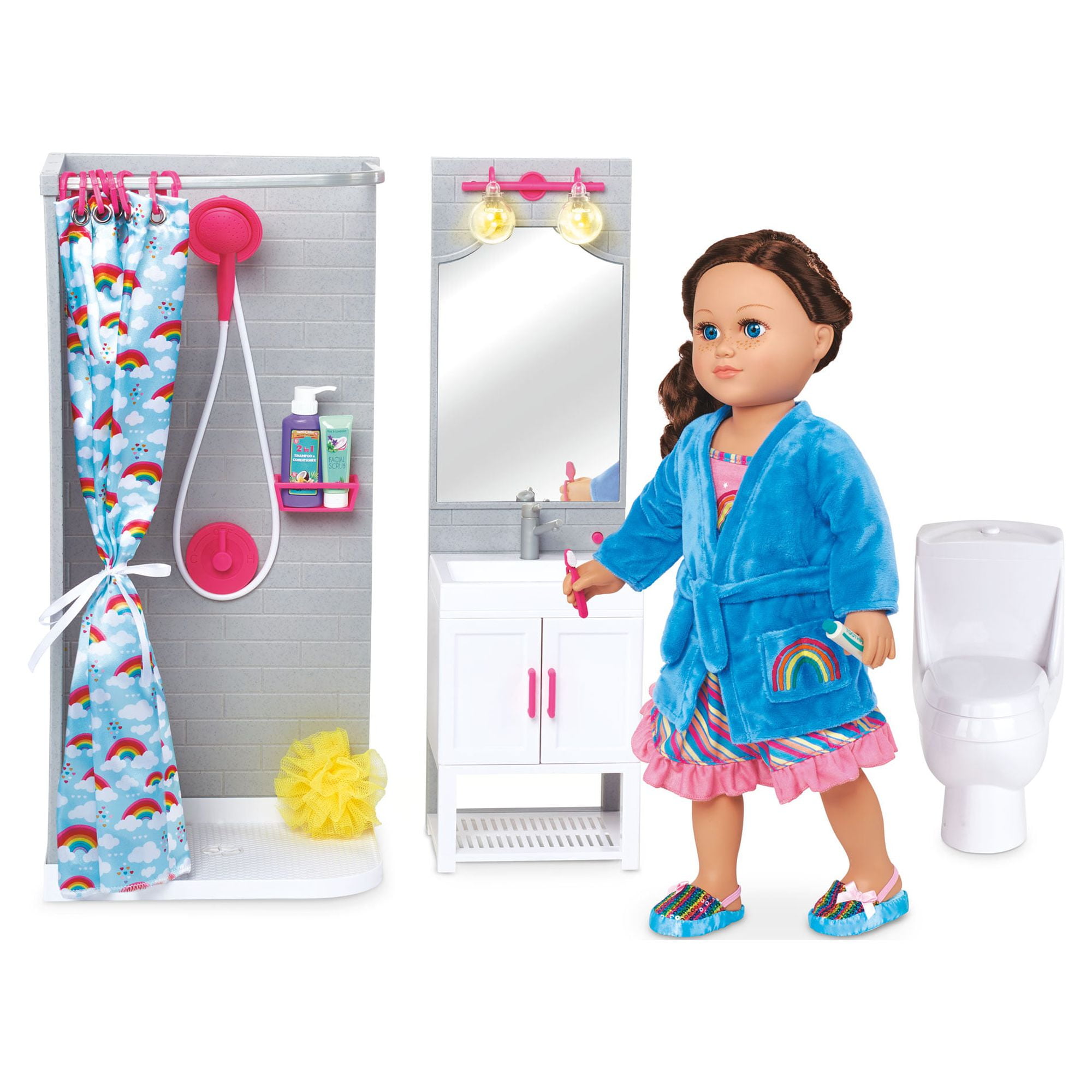 American doll 2024 bathroom set