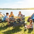 thumbnail image 2 of Outsunny 3ft Folding Camping Table with Mesh Storage Net, Carrying Bag, 2 of 10
