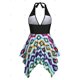 thumbnail image 2 of TAMAÑO PLUS TAMAÑO COLORCULT HARDKERCHIEZ CANTENIMIENTO TANKINI TANKINI Rosegal Camisetas sin mangas de talla grande, 2 of 5