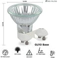 thumbnail image 3 of Bombillas halógenas Gu10, paquete de 8, 50 W Gu10 Focos halógenos, CA 220 V-240 V, 700 lúmenes, blanco cálido de 2700 K, ángulo de haz de 40 °, 3 of 3