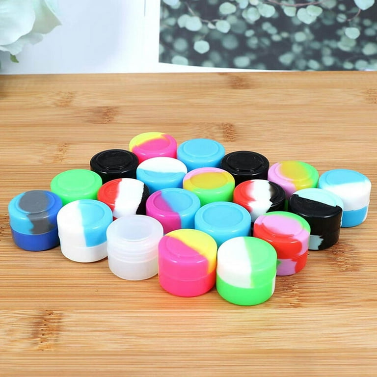 3ml Wide Silicone Container Mixed Color 10pcs Food Storage Non
