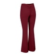 thumbnail image 6 of Women's V Back Scrunch Butt Flare Leggings Ruched Bell Bottom Yoga Pants, 6 of 8