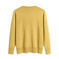 thumbnail image 5 of Sweaters for Women Long Sleeve Crew Neck Ribbed Knit, Lightweight Soft Cozy Warm Pullover Tops Yellow 2XL, 5 of 5