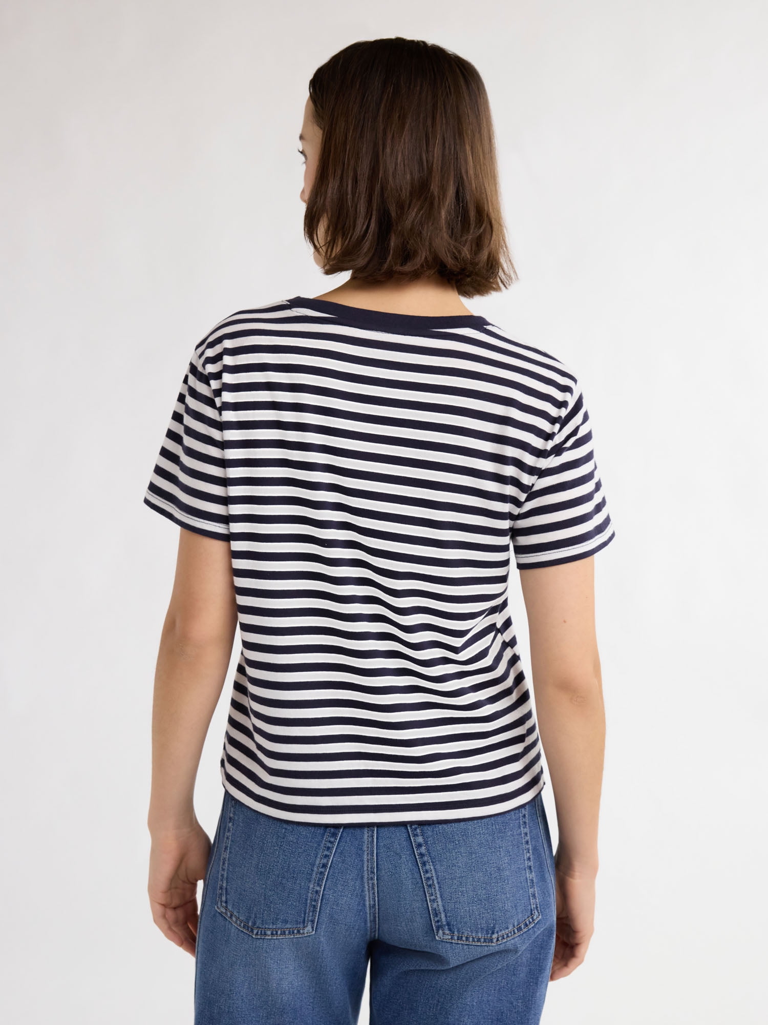 Free Assembly Women's and Women's Plus Cotton Cropped Boxy Tee with Short Sleeves, Sizes XS-4X