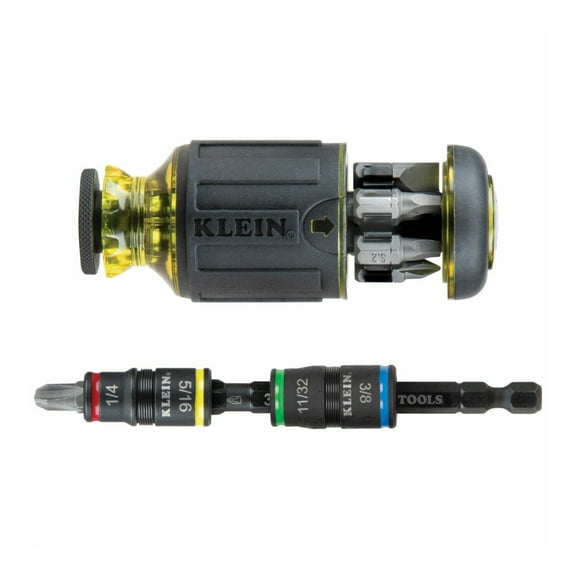 Klein Tools 32308HD 12-in-1 Impact Rated Stubby Driver Set with Flip