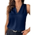 thumbnail image 1 of Blusa EVALESS sin mangas con cuello en V casual de verano para mujer, 1 of 5