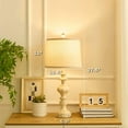 thumbnail image 5 of 27.5"  Table Lamps Set of 2 Bedside Nightstand Lamp with USB C+A Ports & AC Outlet, 3 Way Dimmable Touch Lamps for Bedroom Living Room Office Hallway Rustic Traditional Lamp, 5 of 14