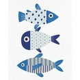 thumbnail image 2 of Bailey, Ann 20x24 Black Ornate Wood Framed with Double Matting Museum Art Print Titled - Blue Fish 2, 2 of 4