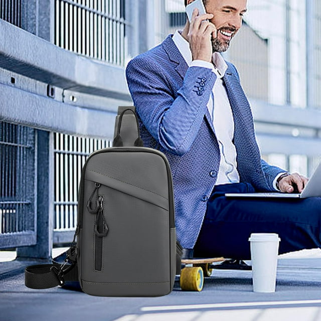 Men'S Chest Bag Waterproof Crossbody Shoulder Bag Small Backpack Polyester Casual Sports Multi-Compartment Organizer | Outdoor Commuting Travel Everyday Use