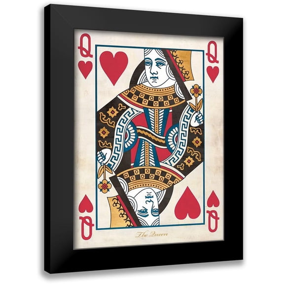 Sandro, Ferrari 11x14 Black Modern Framed Museum Art Print Titled - Queen of Hearts
