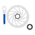 thumbnail image 1 of Centro de bicicleta Bloqueo de freno Disco de disco Rotor Aleación de aluminio de acero inoxidable Diámetro 203 mm, 1 of 8