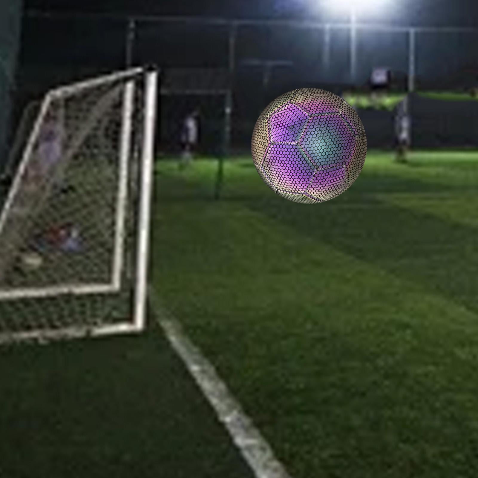 Baoblaze Holographic Reflective Soccer Ball Professional Luminous Official Match Ball
