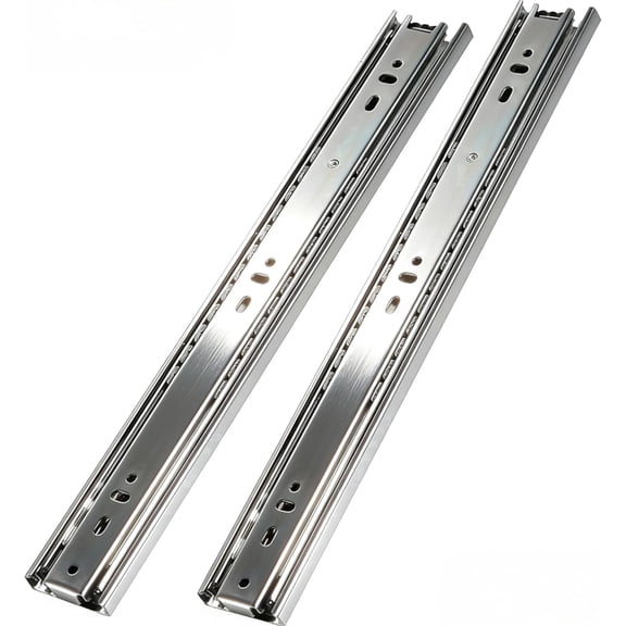 Heavy Duty Drawer Slides, 2 pcs Silver 12 in Long Soft Close Drawer Slides, Full Extension Ball Bearing Drawer Rails, File Cabinet Trash Can Kitchen Wardrobe Glides 100 LB Capacity